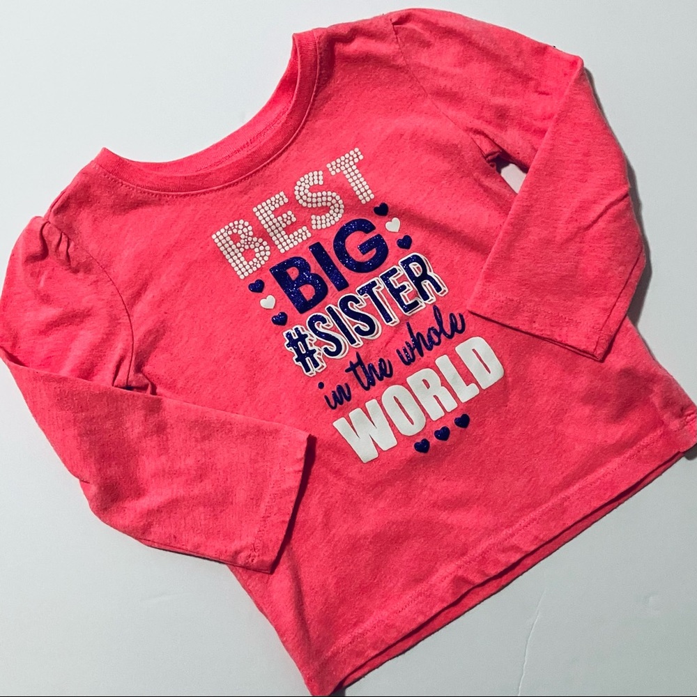 4/$12 Children’s Place Girl’s L/S Big Sister Tee 18-24M